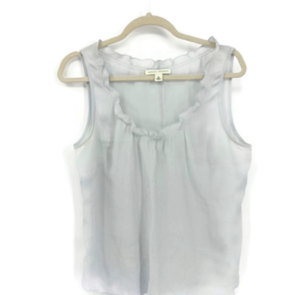 Banana Republic SILK Lite Grey Blue Tank Top Sz M